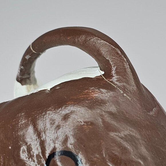 Handcrafted Oklahoma Pollettes Ceramic Cow Figurine Brown & White *Repaired* - Picture 9 of 10